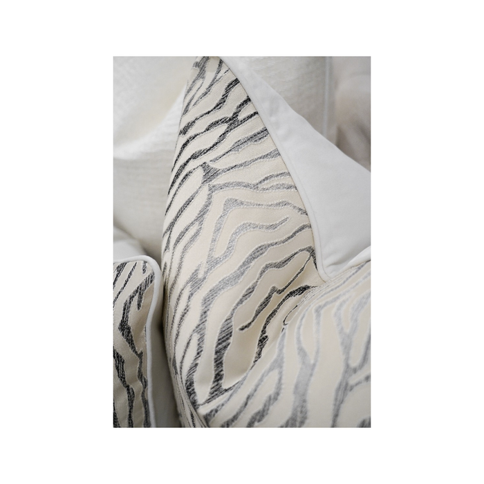 Safari Chic: White Beige Black And Grey Zebra Cushion