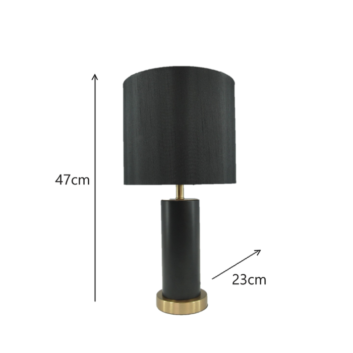 Bella Bedside Black And Gold Table Lamp - Shopica Pty Ltd