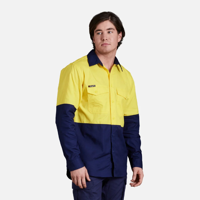 King Gee Workcool 2 Spliced Shirt Long Sleeve