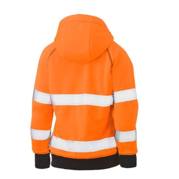 Bisley Womens Taped Hi Vis Day/Night 3M Reflective Tape Fleece Hoodie - Shopica Pty Ltd