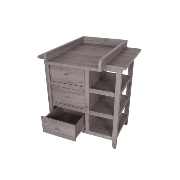 Multifunctional Love N Care Lyon Chest in Dark Grey, designed for smart nursery storage