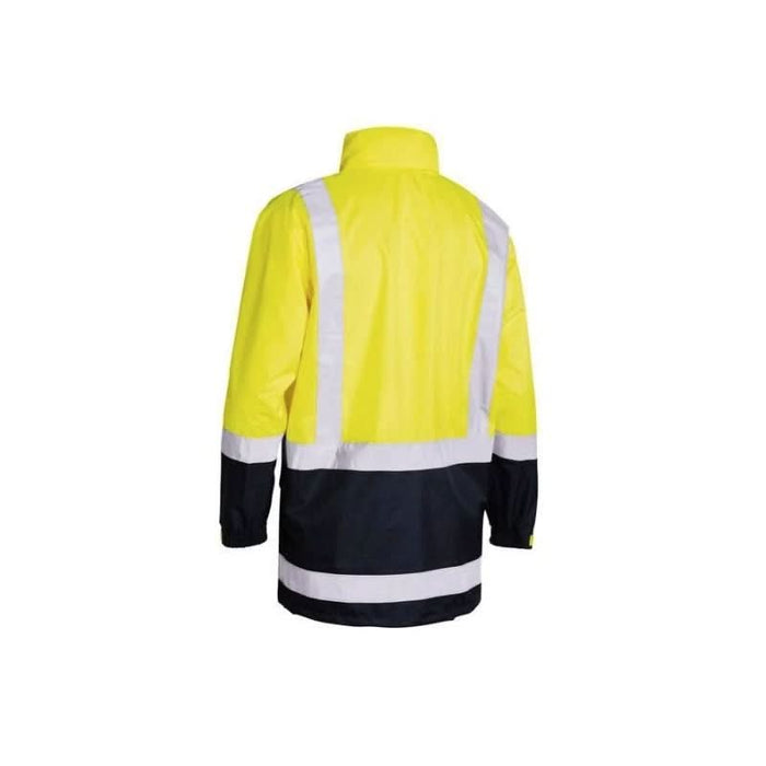 Bisley Two Tone Reflective Taped Hi Vis Rain Shell Day Night Jacket - Shopica Pty Ltd