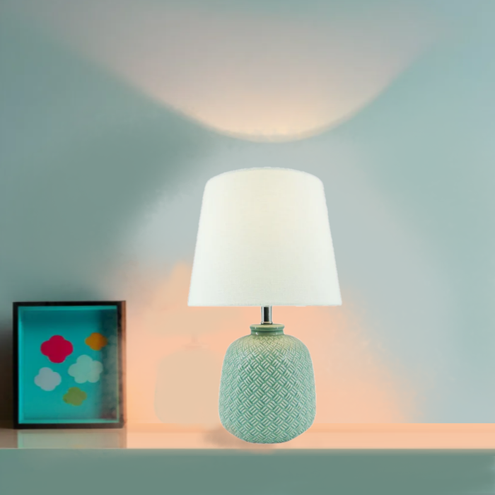 Lily Turquoise Ceramic Bedroom Living Room Table Lamp - Shopica Pty Ltd