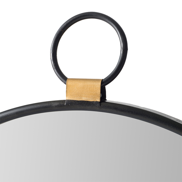 Round Stopwatch Framed Wall Mirror