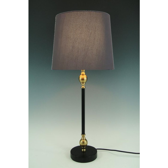 Windsor Stick Lamp With Soft Black Shade And Gold Touch - Shopica Pty Ltd