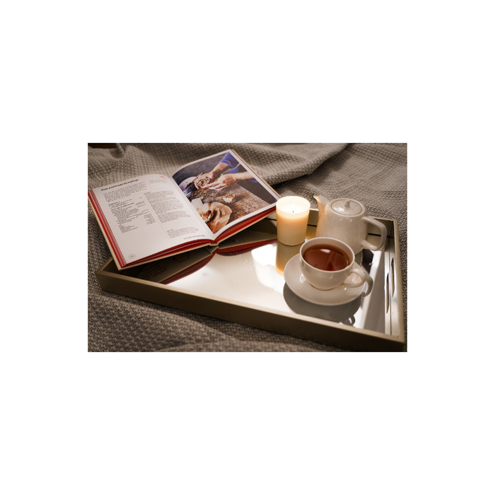Sophisticated Silver Elegance Serving Tray, the epitome of modern luxury