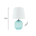 Blue Coastal Glass Table Lamp With  White Shade - Shopica Pty Ltd