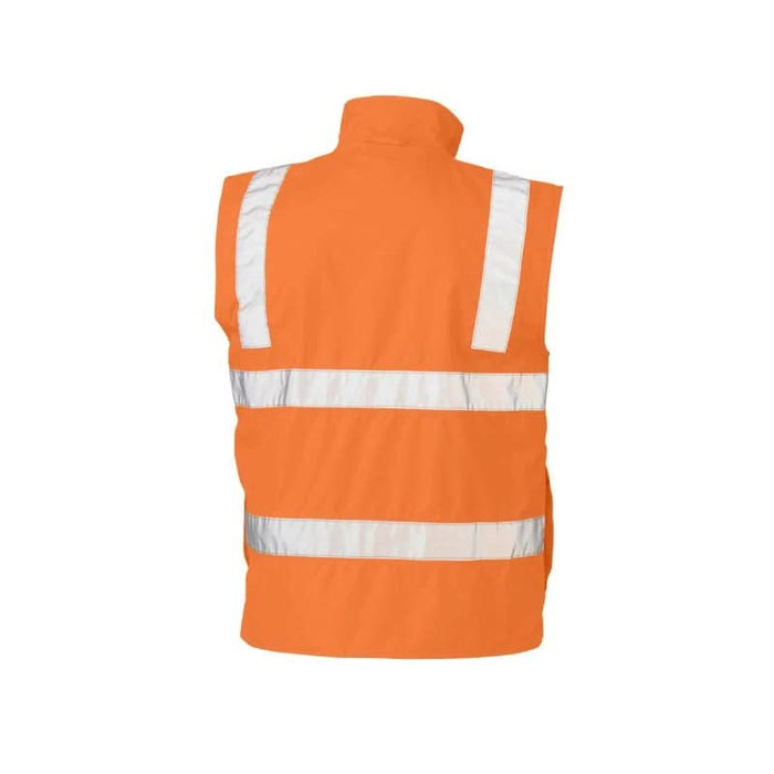 Bisley Reversible Taped Hi Vis Reflective Taped Day Night Rail Wet Weather Vest - Shopica Pty Ltd