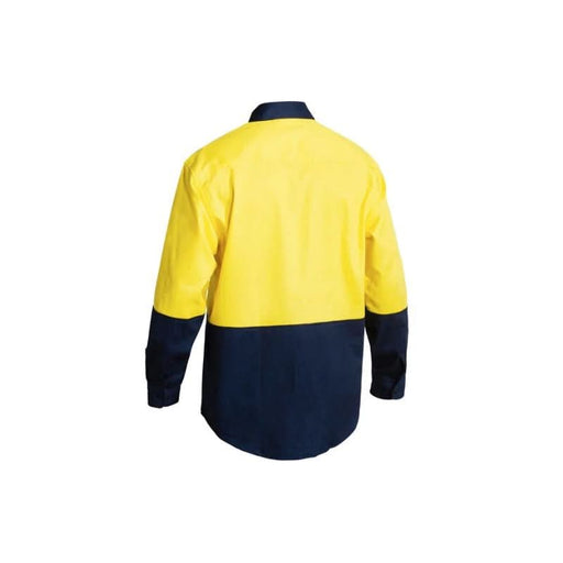 Bisley 2 Tone Long Sleeve Hi Vis Drill Shirt - Shopica Pty Ltd