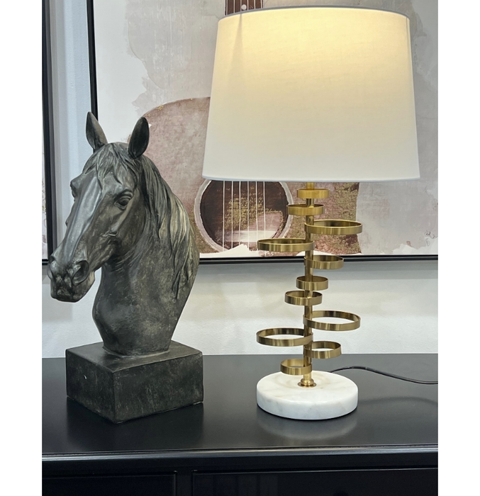 Sophisticated Sasha Table Lamp showcasing its perfect blend of materials