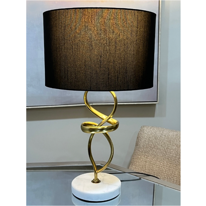 Abstract Marble Lamp Black Shade