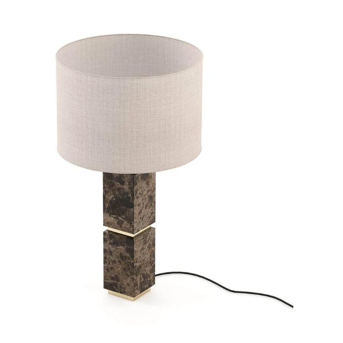 Asti SQ Marble Lamp Marble base Cream Shade