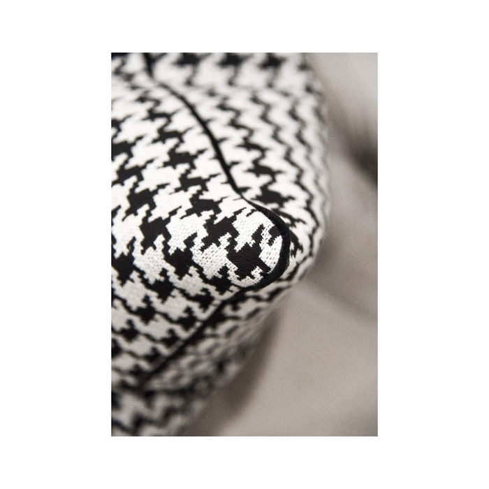 Unveil Sophistication: Houndstooth Print Woven Modern Cushion