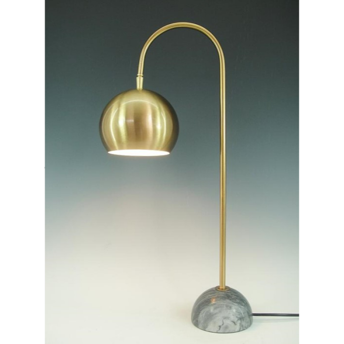 Boutique Down Lamp Gold Brass Marble Base Table Lamp - Shopica Pty Ltd