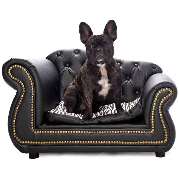 Chesterfield PU Leather Luxury Pet Bed Dog Sofa - The Epitome of Pet Luxury - Shopica Pty Ltd