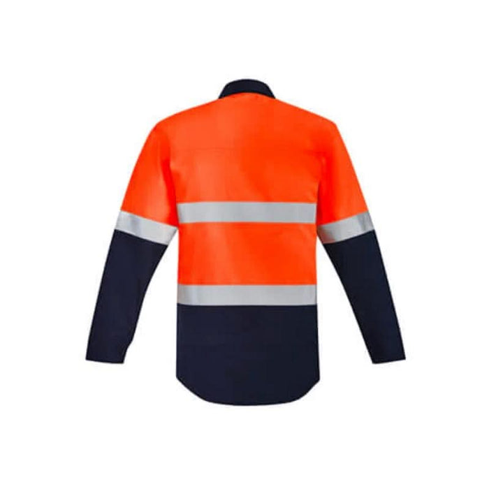 Syzmik Mens Orange Flame Hrc 2 Hoop Taped Closed Front Spliced Shirt - Shopica Pty Ltd