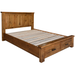 Outback Queen Bed Kit in Rustic Oak with Tallboy & Bedside Bedroom Suite - Shopica Pty Ltd