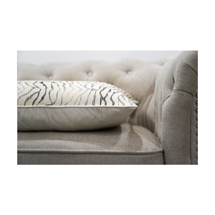 Safari Chic: White Beige Black And Grey Zebra Cushion