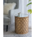 Golden Honeycomb Gleam Side Table, a fusion of durability and modern aesthetic, enhances any home decor ensemble