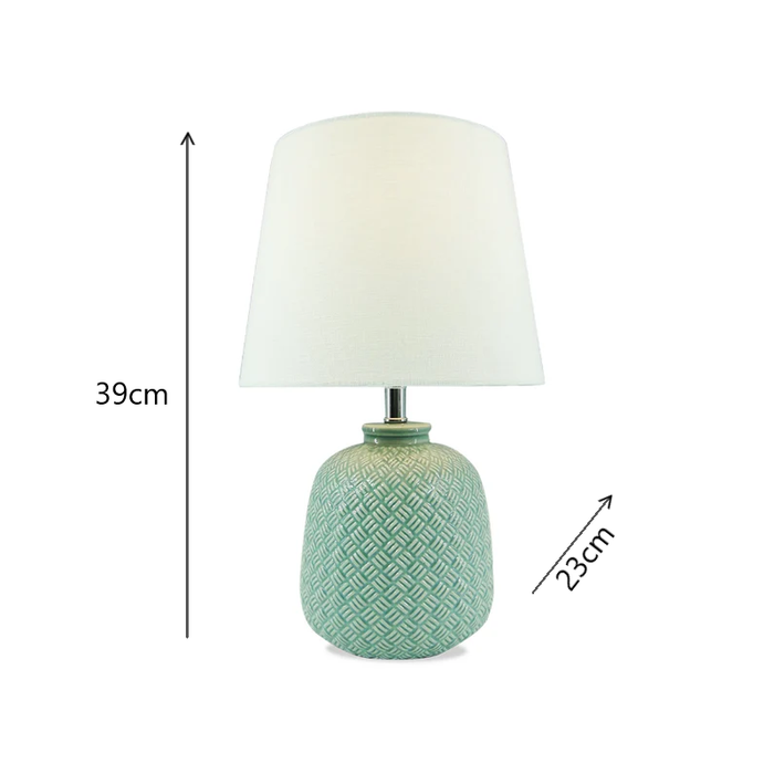 Lily Turquoise Ceramic Bedroom Living Room Table Lamp - Shopica Pty Ltd