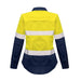 Syzmik Womens Rugged Cooling Reflective Day Night Taped Hi Vis Spliced Long Sleeve Shirt - Shopica Pty Ltd