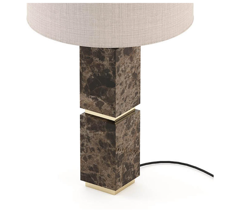 Asti SQ Marble Lamp Marble base Cream Shade