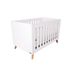 The sleek Love N Care Fjord Cot White in a minimalist nursery setting, embodying contemporary style