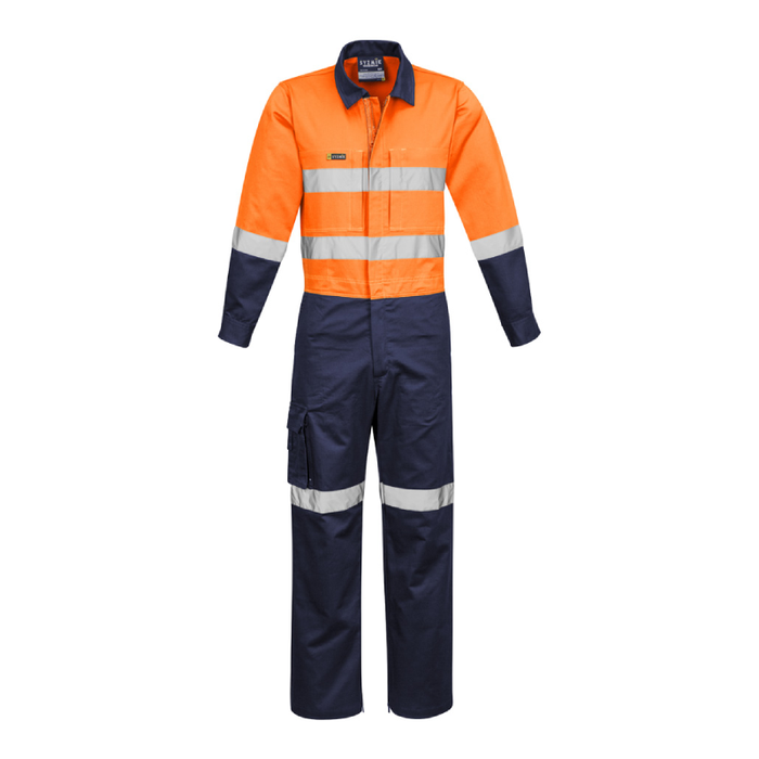 Syzmik Mens Rugged Cooling Taped Overall Hi Vis Drill Breathable Cotton Drill Coverall