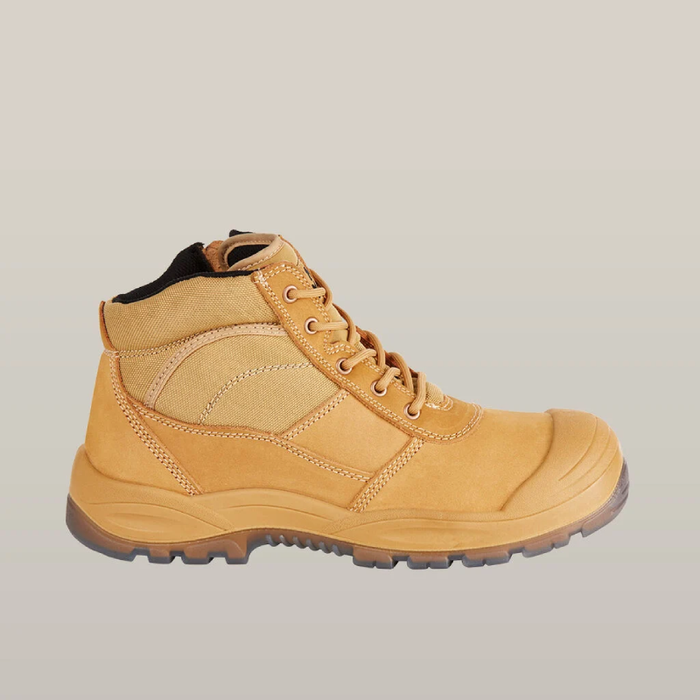 Hard Yakka Steel Cap Utility Side Zip Safety Toe Wheat Tradie Work Boots - Wheat