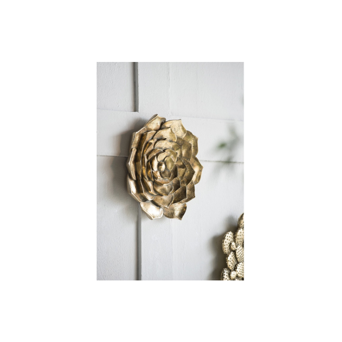 Lifelike Golden Succulents Wall Decor, ideal for creating a focal point in stylish interiors