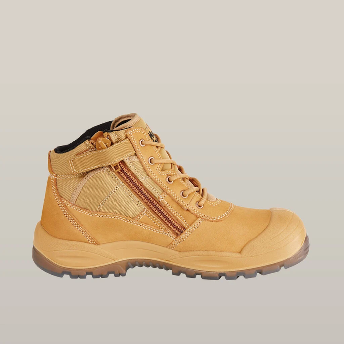 Hard Yakka Steel Cap Utility Side Zip Safety Toe Wheat Tradie Work Boots - Wheat