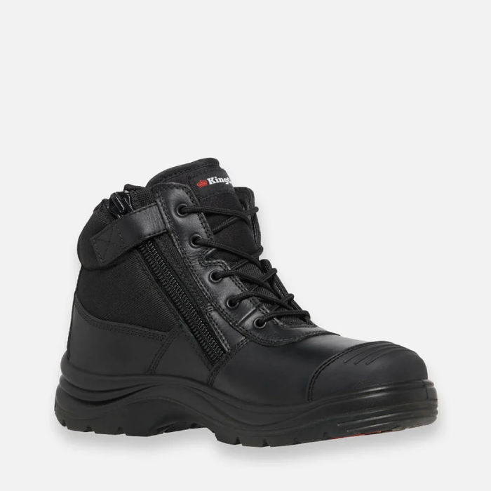 King Gee Work Safety Toe Tradie Steel Cap Boots - Black