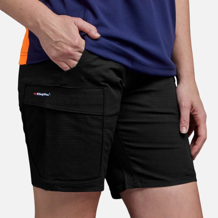 King Gee  Women's  Workcool Pro Shorts - Stretch - Navy - Black - Khaki