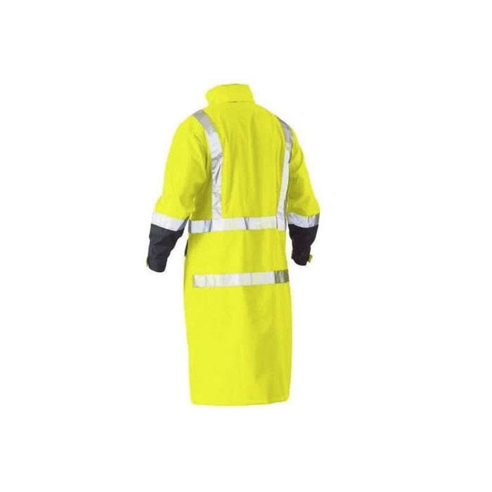 Bisley Reflective Taped Hi Vis Long Rain Coat Day Night Jacket - Shopica Pty Ltd