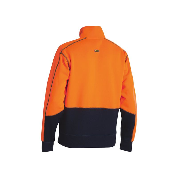 Bisley Hi Vis Fleece Pullover Half Zip Tradie Jumper