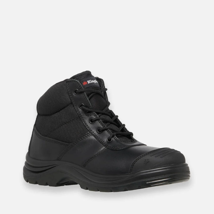 King Gee Work Safety Toe Tradie Steel Cap Boots - Black