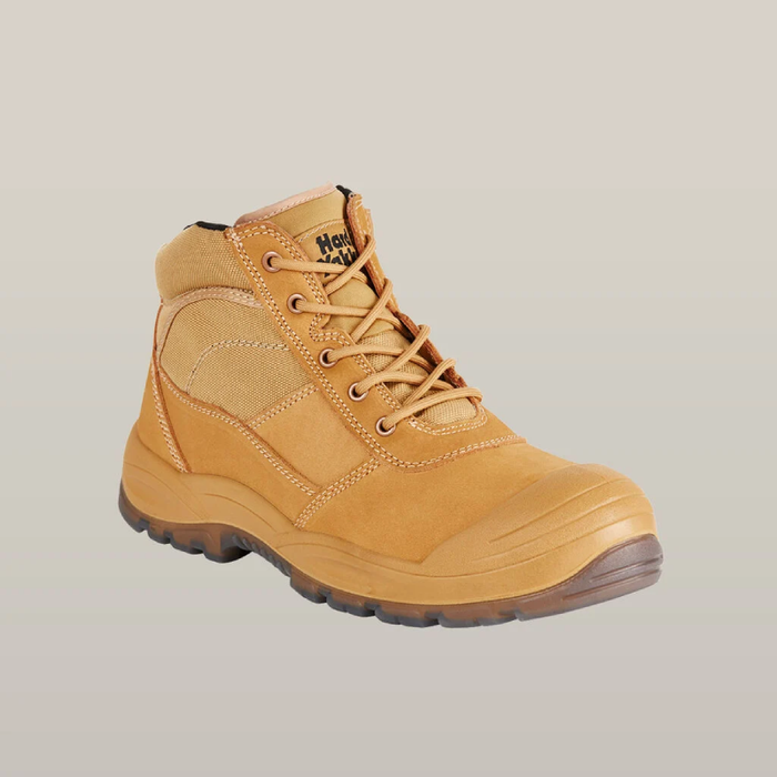 Hard Yakka Steel Cap Utility Side Zip Safety Toe Wheat Tradie Work Boots - Wheat