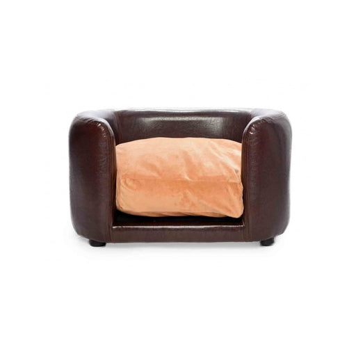 Luxury leather-look pet sofa bed for stylish comfort