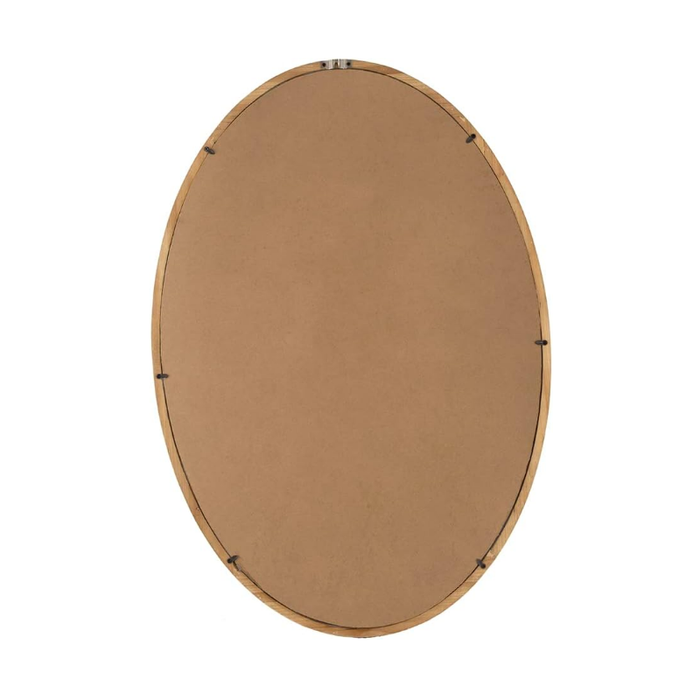 Embrace Nature's Warmth: Wood Oval Natural Earthy Wall Mirror