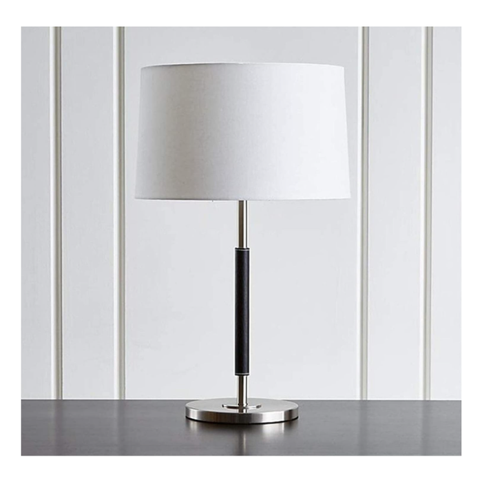 Zagna White Shade With Leather Table Lamp