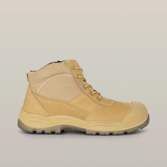 Hard Yakka Steel Cap Utility Side Zip Safety Toe Wheat Tradie Work Boots - Wheat