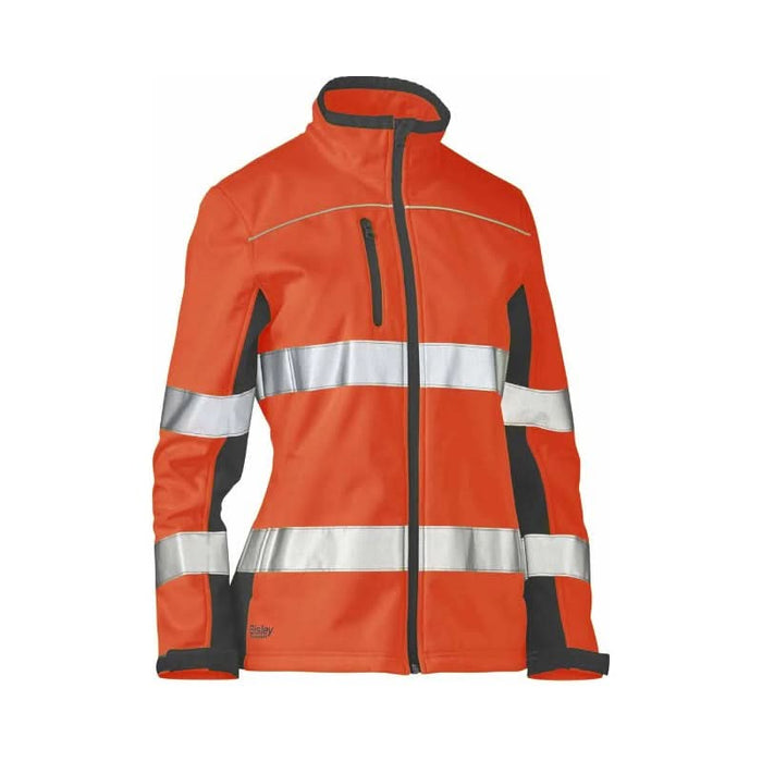 Bisley Womens Reflective Taped Two Tone Hi Vis Soft Shell Jacket - Shopica Pty Ltd