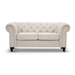 Spacious and Comfortable Beige Chesterfield 2-Seater Sofa, Perfect for Cozy Corners