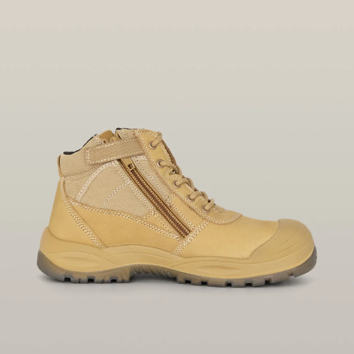 Hard Yakka Steel Cap Utility Side Zip Safety Toe Wheat Tradie Work Boots - Wheat