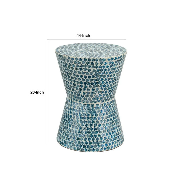 Elegant Mosaic Tile Pattern Table Stool, Perfect Fusion of Function and Art for Home Decor