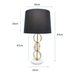 Gold Circles Table Lamp Black Shade Light Stand - Shopica Pty Ltd