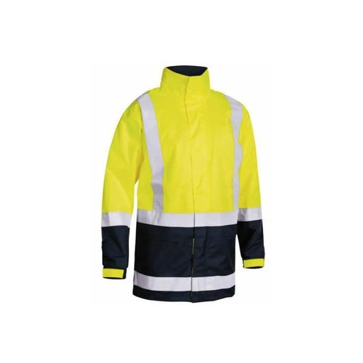 Bisley Two Tone Reflective Taped Hi Vis Rain Shell Day Night Jacket - Shopica Pty Ltd