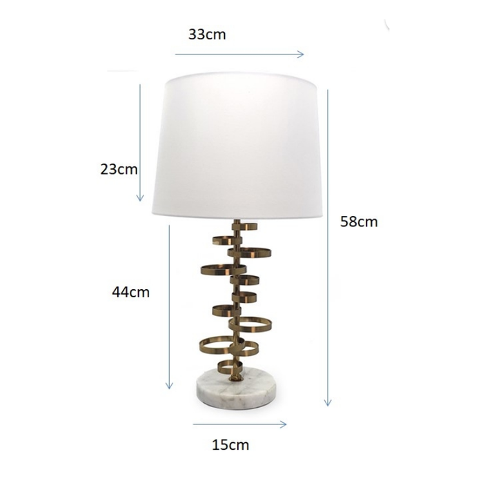 Dimensions of Sasha Table Lamp