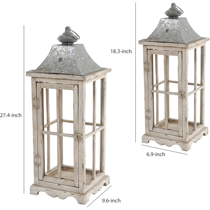 Silver Pinch Chic Lantern Duo