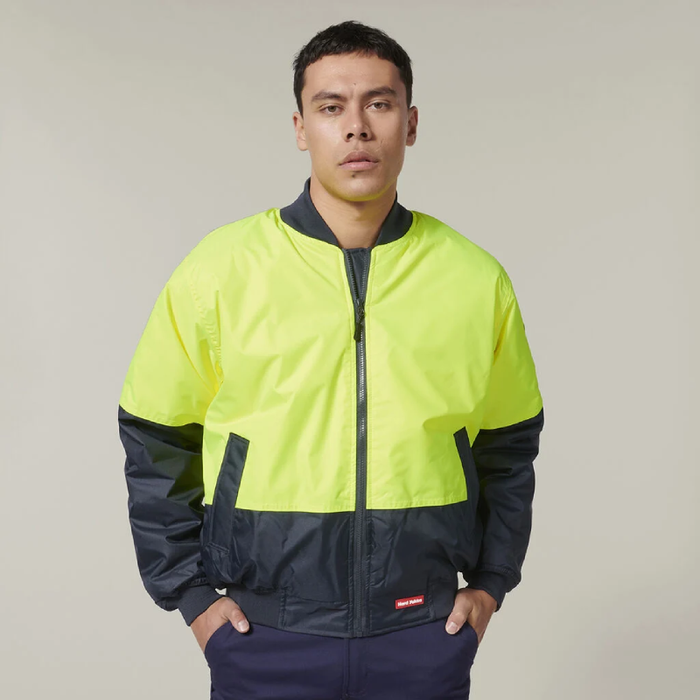 Hard Yakka Hi-Visibility 2 Tone Bomber Jacket Tradie Hi Vis